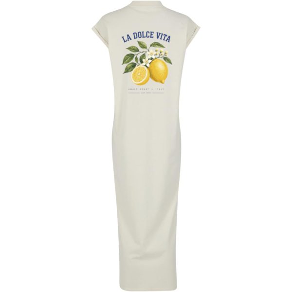 La dolce vita long split dress off white
