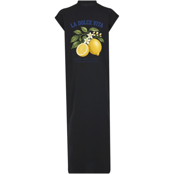 La dolce vita long split dress zwart