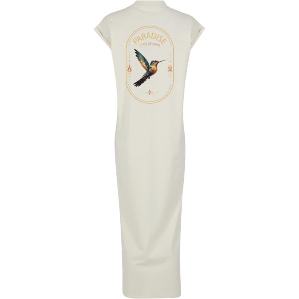 Paradise long split dress off white
