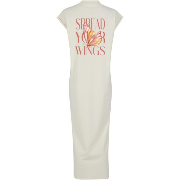 Spread your wings long split dress off white