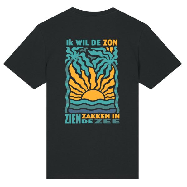 Zon zien zakken zee T-shirt zwart