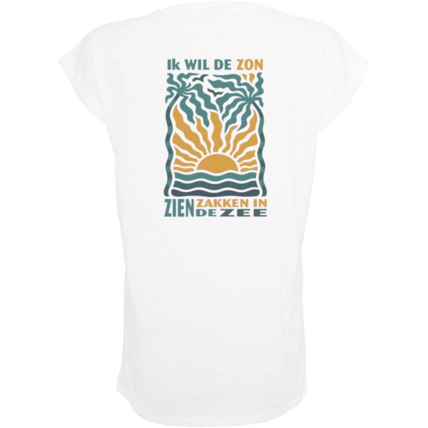 Zon zien zakken zee T-shirt dames wit