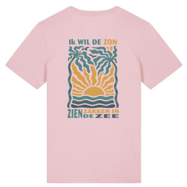 Zon zien zakken zee T-shirt roze