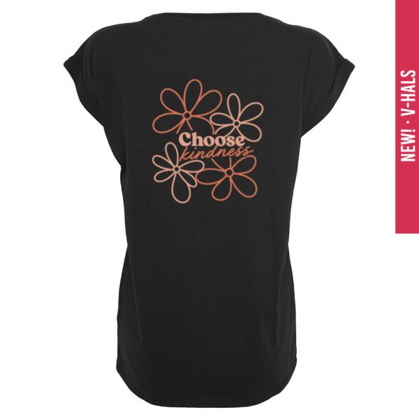 Choose kindness V-hals T-shirt dames