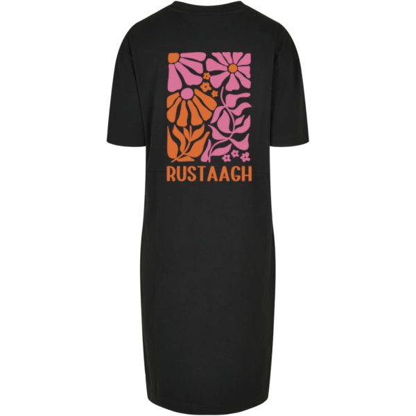 Flower orange T-shirt dress