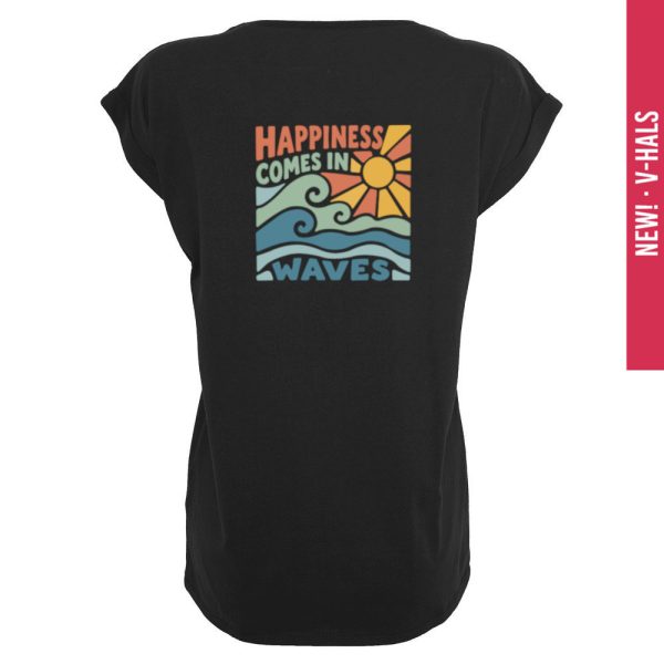 Happiness V-hals T-shirt dames