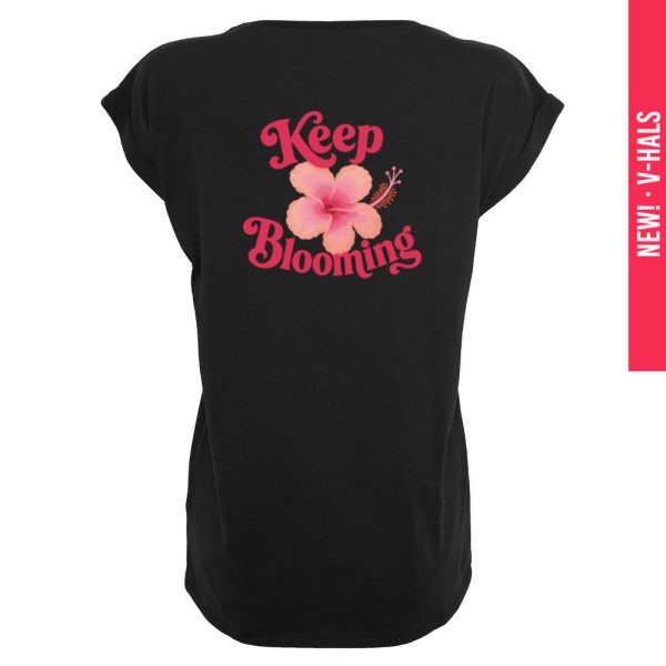 Keep blooming V-hals T-shirt dames