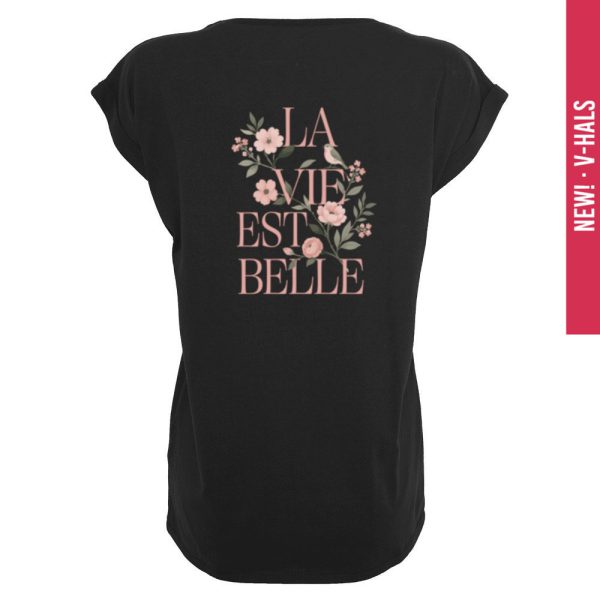 La vie est belle V-hals T-shirt dames