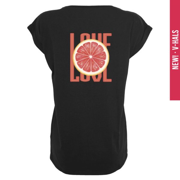 Love V-hals T-shirt dames