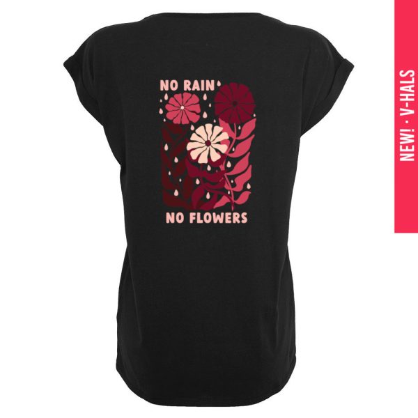 No rain V-hals T-shirt dames