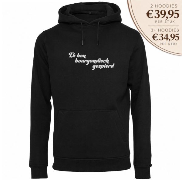 Bourgondisch gespierd hoodie