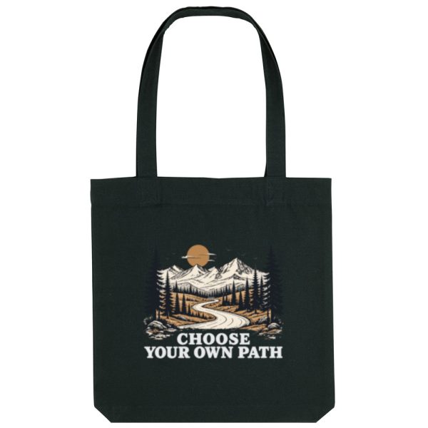Choose your own path tote bag