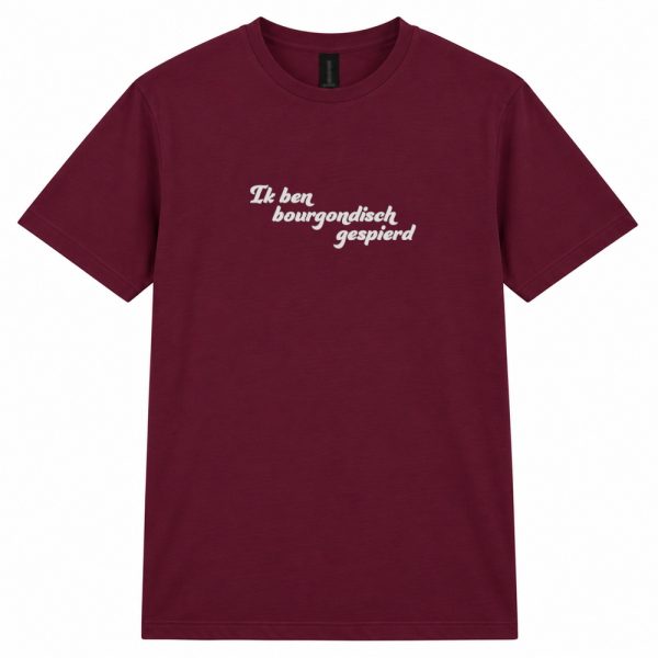 T-shirt - Bourgondisch gespierd