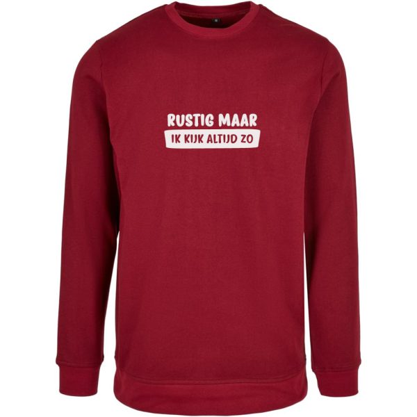 Sweater Bordeaux - Rustig maar